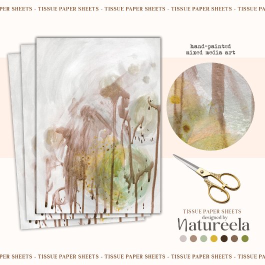 Abstract Modern Minimalist Decoupage Tissue Paper Tissuepapier