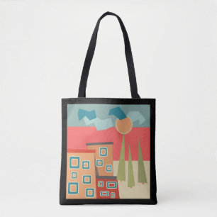 Abstract modern minimalistic kunstlandschap draagtas
