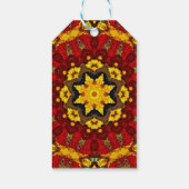 Abstract modern mozaïekaleidoscopisch tegelpatroon cadeaulabel (Achterkant)