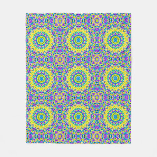 Abstract modern mozaïekaleidoscopisch tegelpatroon fleece deken