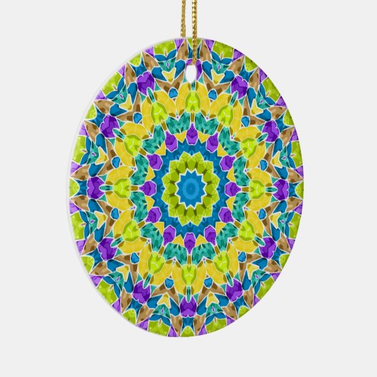 Abstract modern mozaïekaleidoscopisch tegelpatroon keramisch ornament (Rechts)