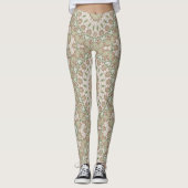Abstract modern mozaïekaleidoscopisch tegelpatroon leggings (Voorkant)
