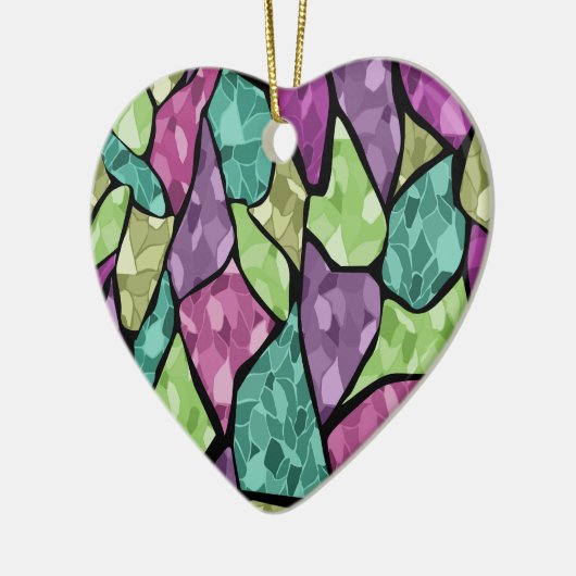 Abstract modern mozaïektegelpatroon van glas helde keramisch ornament (Links)