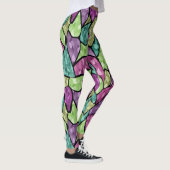 Abstract modern mozaïektegelpatroon van glas helde leggings (Rechts)
