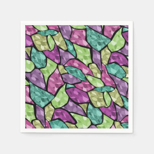 Abstract modern mozaïektegelpatroon van glas helde servet