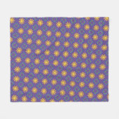 Abstract modern naadloos bloemmotief fleece deken (Voorkant (Horizontaal))