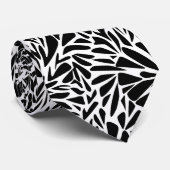 Abstract modern naadloos zwart-wit stropdas (Opgerold)