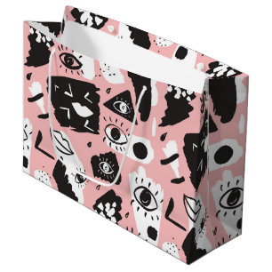 Abstract modern Oogbeeld- en lipenpatroon Groot Cadeauzakje
