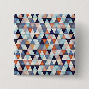 Abstract modern patroon vierkante button 5,1 cm