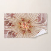 Abstract Modern Peach Pastel Flower Fractal Art Handdoek (Handdoek)