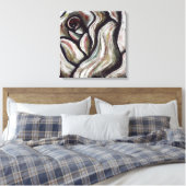 Abstract Modern Rood Zwart Roos Flower Art Paintin Canvas Afdruk (Insitu (Slaapkamer))