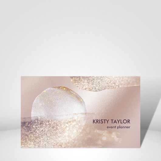 abstract modern roos goudblush roze visitekaartje