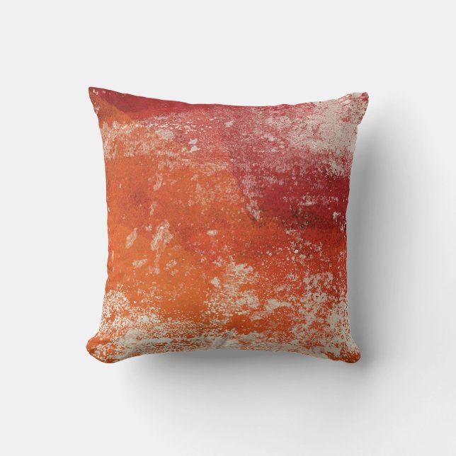 Abstract modern Sierkussen Oranje Rood Cream (Voorkant)