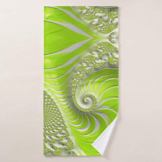 Abstract modern Spiral Spiral Fractal Patroon Badhanddoek (Badhanddoek)