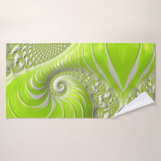 Abstract modern Spiral Spiral Fractal Patroon Badhanddoek (Badhanddoek)