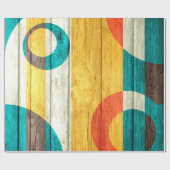 Abstract modern stripes — pasteelhout cadeaupapier (Vlak)