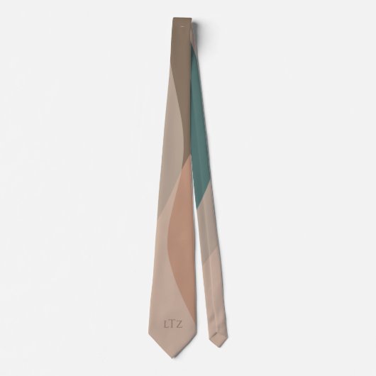 Abstract Modern Terracotta Beige Stropdas (Voorkant)