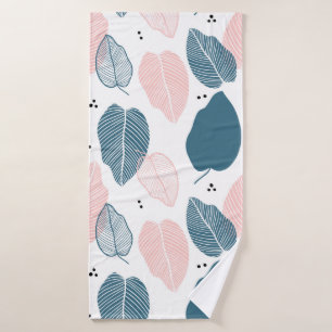 Abstract modern tropisch blad bad handdoek