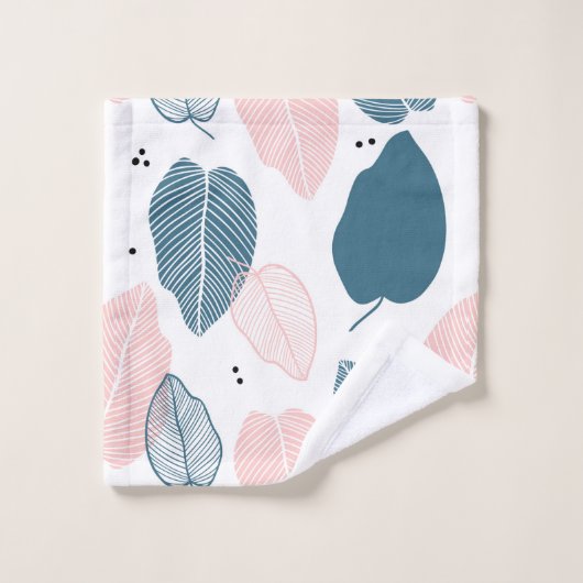Abstract modern tropisch blad bad handdoek (Wasdoekje)