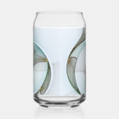 Abstract Modern Turquoise Brown Gold Elegance Blikvorm Glas (Links)