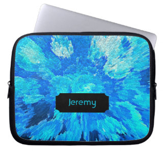 Abstract, modern, turquoise, hawaiian mosaic  laptop sleeve