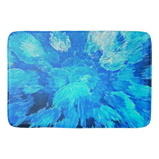 Abstract, modern, turquoise mozaïek badmat (Voorkant)