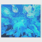 Abstract, modern, turquoise mozaïek cadeaupapier (Vlak)