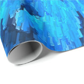 Abstract, modern, turquoise mozaïek cadeaupapier (Rol Hoek)