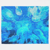 Abstract, modern, turquoise mozaïek fleece deken (Voorkant (Horizontaal))