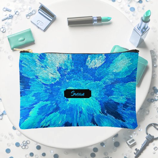 Abstract, modern, turquoise mozaïek, op maat etui