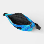 Abstract, modern, turquoise mozaïek, op maat heuptasje (Open)