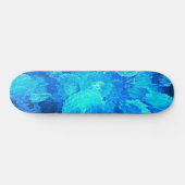 Abstract, modern, turquoise mozaïek skateboard (Horizontaal)