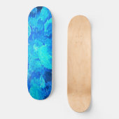 Abstract, modern, turquoise mozaïek skateboard (Voorkant)