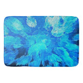 Abstract, modern, turquoise mozaïekpatroon badmat (Voorkant)