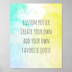 abstract modern voegt uw eigen waterverf toe poster
