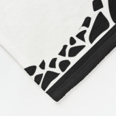 Abstract modern zwart boomsilhouet wit fleece deken (Hoek)