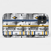 Abstract, modern zwart wit ornament geo Case-Mate iPhone case (Achterkant (horizontaal))