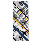 Abstract, modern zwart wit ornament geomet wijn cadeautas (Achterkant)