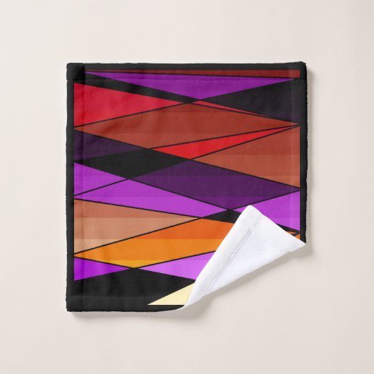 Abstract moderne geometric shapes triorange (Gant de toilette)
