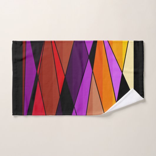 Abstract moderne geometric shapes triorange (Serviette à main)