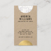 Abstract modernistisch marmer, goudontwerper visitekaartje (Achterkant)