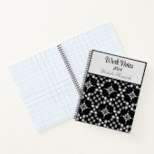 Abstract Monochrome Bokeh Stippen Patroon Notitieboek (Binnen)