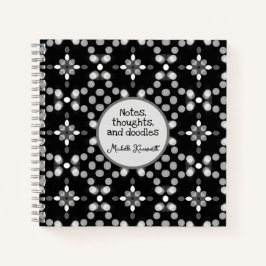 Abstract Monochrome Bokeh Stippen Patroon Notitieboek