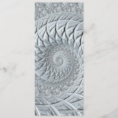 Abstract Monochrome grijs Spiral Fractal Bladwijze (Voorkant)