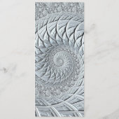 Abstract Monochrome grijs Spiral Fractal Bladwijze (Achterkant)