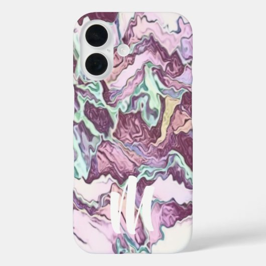 Abstract monogram Case-Mate iPhone case (Achterkant)