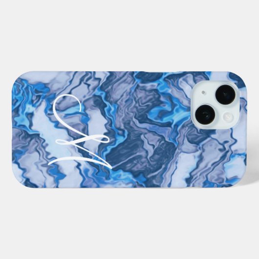 Abstract monogram Case-Mate iPhone case (Achterkant (horizontaal))