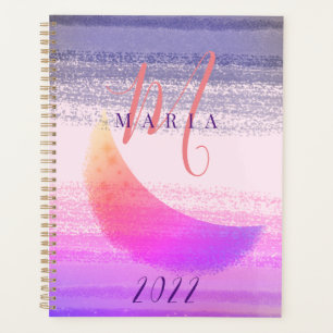 Abstract monogram met stijlvolle, stijlvolle Ombre Planner