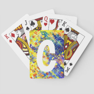 Abstract monogram voor Bright Vette kleuren Pokerkaarten
