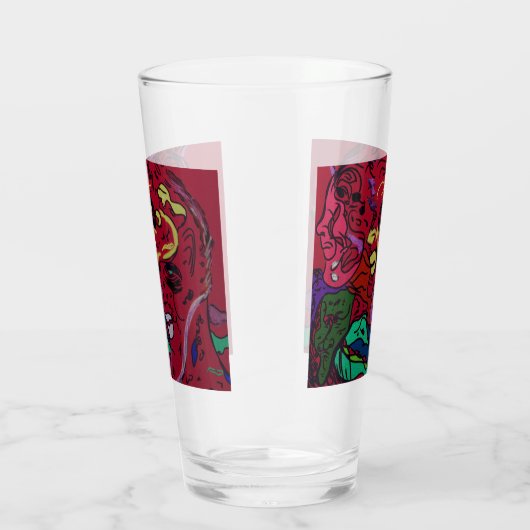 Abstract Moon Galaxy Art Glas (Rechts)